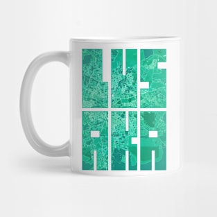 Lusaka, Zambia City Map Typography - Watercolor Mug